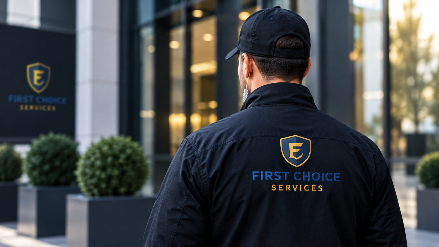 First Choice Services branded security professional